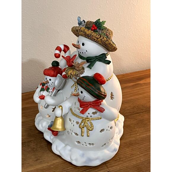 PartyLite Snowman Tealight Holder Luminary w/ Box Christmas Candle Decor RETIRED - Picture 8 of 16